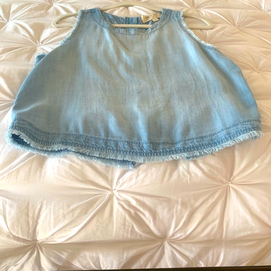 Cloth And Stone Denim Crop Top